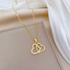 Necklace Titanium Steel Copper Heart Geometric Light Luxury Elegant Gorgeous Allmatch Clavicle Chain Unisex