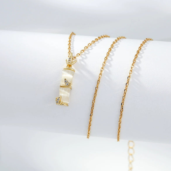 Necklace Titanium Steel Copper Inlaid Zircon Geometric Vacuum Plating Fashion