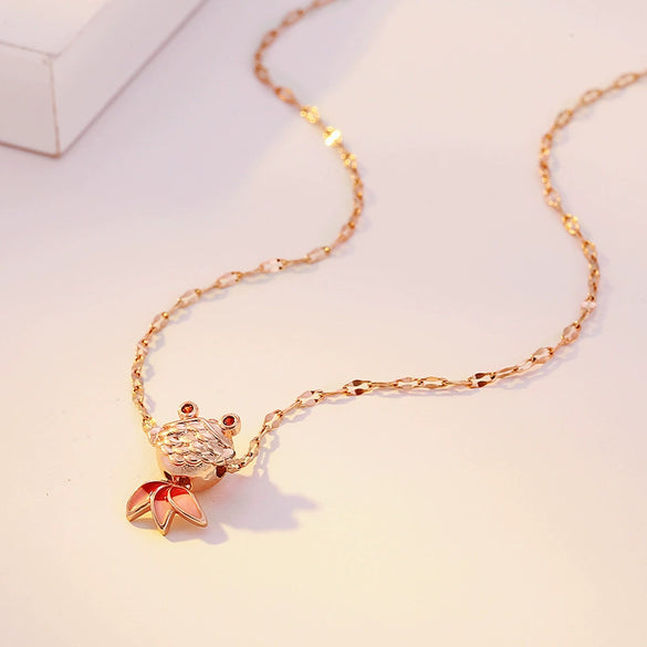 Necklace Titanium Steel Copper Inlaid Zircon Geometric Vacuum Plating Fashion