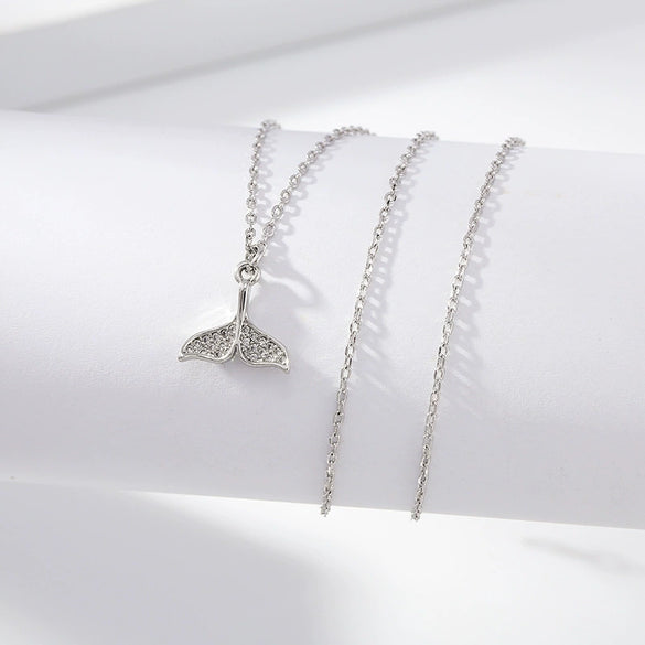 Necklace Titanium Steel Copper Inlaid Zircon Geometric Vacuum Plating Fashion