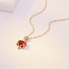 Necklace Titanium Steel Copper Inlaid Zircon Geometric Vacuum Plating Fashion