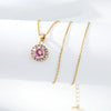 Necklace Titanium Steel Copper Inlaid Zircon Geometric Vacuum Plating Fashion