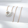 Necklace Titanium Steel Copper Inlaid Zircon Geometric Vacuum Plating Fashion