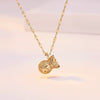 Necklace Titanium Steel Copper Inlaid Zircon Geometric Vacuum Plating Fashion