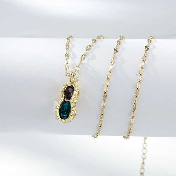 Necklace Titanium Steel Copper Inlaid Zircon Geometric Vacuum Plating Fashion