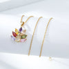 Necklace Titanium Steel Copper Inlaid Zircon Geometric Vacuum Plating Fashion