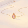 Necklace Titanium Steel Copper Inlaid Zircon Geometric Vacuum Plating Fashion