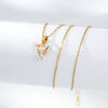 Necklace Titanium Steel Copper Inlaid Zircon Geometric Vacuum Plating Fashion