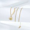Necklace Titanium Steel Copper Inlaid Zircon Geometric Vacuum Plating Fashion