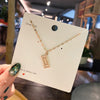 Necklace Titanium Steel Copper Inlaid Zircon Geometric Vacuum Plating Fashion