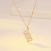 Necklace Titanium Steel Copper Inlaid Zircon Geometric Vacuum Plating Fashion