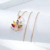 Necklace Titanium Steel Copper Inlaid Zircon Geometric Vacuum Plating Fashion