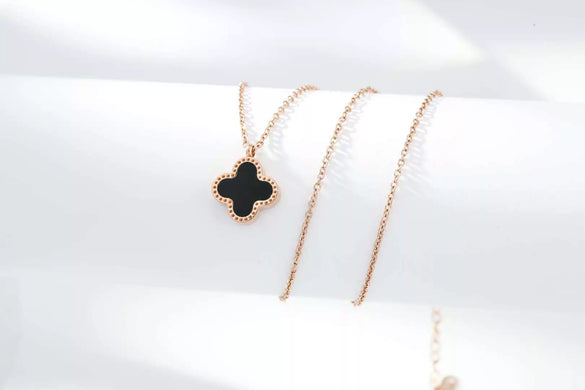 Necklace Titanium Steel Copper Inlaid Zircon Geometric Vacuum Plating Fashion