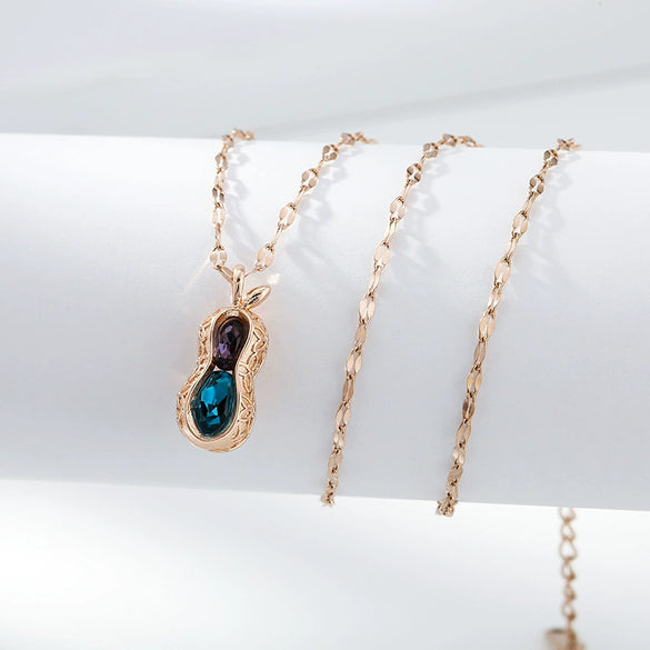 Necklace Titanium Steel Copper Inlaid Zircon Geometric Vacuum Plating Fashion