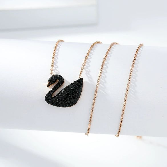 Necklace Titanium Steel Copper Inlaid Zircon Geometric Vacuum Plating Fashion