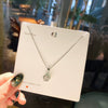 Necklace Titanium Steel Copper Inlaid Zircon Geometric Vacuum Plating Fashion