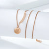 Necklace Titanium Steel Copper Inlaid Zircon Geometric Vacuum Plating Fashion