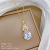 Necklace Titanium Steel Copper Light Industry Skirt Style Cartoon Animal Zodiac Full Diamond