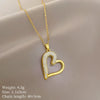 Necklace Titanium Steel Copper Love Peach Heart Geometric Light Luxury Style
