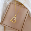 Necklace Titanium Steel Copper Love Peach Heart Geometric Light Luxury Style