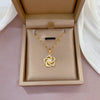 Necklace Titanium Steel Copper Real Gold Electroplated Diamond Micropaved Zircon Pearl Rotating Flower Geometric Cartoon Style