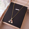 Necklace Titanium Steel Copper Real Gold Electroplated Geometric Light Luxury Jewelry For Women