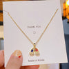 Necklace Titanium Steel Copper Real Gold Electroplated Geometric Light Luxury Jewelry For Women