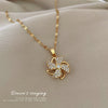 Necklace Titanium Steel Copper Rotating Windmill Hollow Geometric Cartoon Style