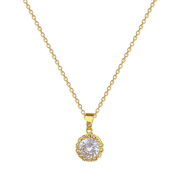Necklace Titanium Steel Copper Stainless Steel Geometric Hollow Zircon