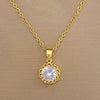Necklace Titanium Steel Copper Stainless Steel Geometric Hollow Zircon