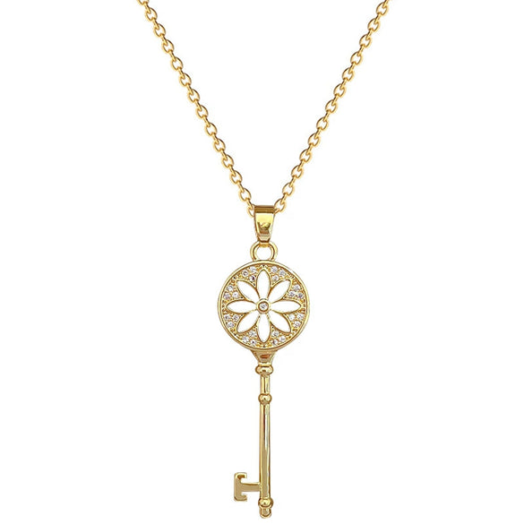 Necklace Titanium Steel Copper Stainless Steel Sunflower Geometric Style