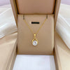 Necklace Titanium Steel Copper Water Drop Zircon Geometric Style