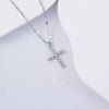 Necklace Titanium Steel Copper Water Wave Chain Cross Pendant Electroplated Light Luxury Elegant Highend Jewelry