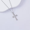 Necklace Titanium Steel Copper Water Wave Chain Cross Pendant Electroplated Light Luxury Elegant Highend Jewelry