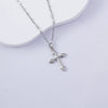 Necklace Titanium Steel Copper Water Wave Chain Cross Pendant Electroplated Light Luxury Elegant Highend Jewelry