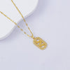 Necklace Titanium Steel Copper Water Wave Chain Cross Pendant Electroplated Light Luxury Elegant Highend Jewelry