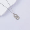 Necklace Titanium Steel Copper Water Wave Chain Cross Pendant Electroplated Light Luxury Elegant Highend Jewelry