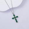 Necklace Titanium Steel Copper Water Wave Chain Cross Pendant Electroplated Light Luxury Elegant Highend Jewelry