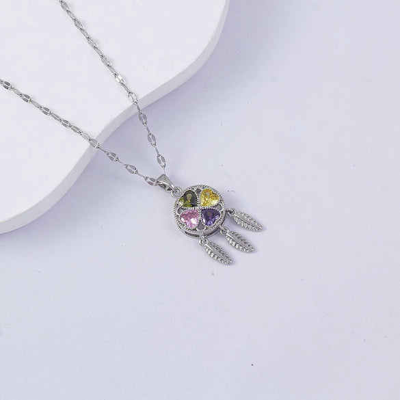 Necklace Titanium Steel Copper Water Wave Chain Cross Pendant Electroplated Light Luxury Elegant Highend Jewelry