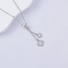 Necklace Titanium Steel Copper Water Wave Chain Cross Pendant Electroplated Light Luxury Elegant Highend Jewelry