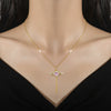 Necklace Titanium Steel Copper Wings Tassel Geometric Style