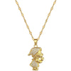 Necklace Titanium Steel Copper Zircon Geometric Style
