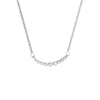 Necklace Titanium Steel Cross Chain Inlaid Zircon Mixed Gem Inlay Geometric Lovely Design