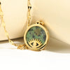 Necklace Titanium Steel Devil's Eye Sunburst Geometric 18K Real Gold Electroplated