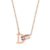 Necklace Titanium Steel Double Ring With Letters Numbers Text Electroplated For Women