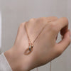 Necklace Titanium Steel Double Ring With Letters Numbers Text Electroplated For Women