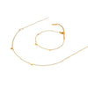 Necklace Titanium Steel Electroplated 18K Gold Geometric Design Unisex