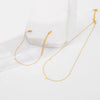 Necklace Titanium Steel Electroplated 18K Gold Geometric Design Unisex