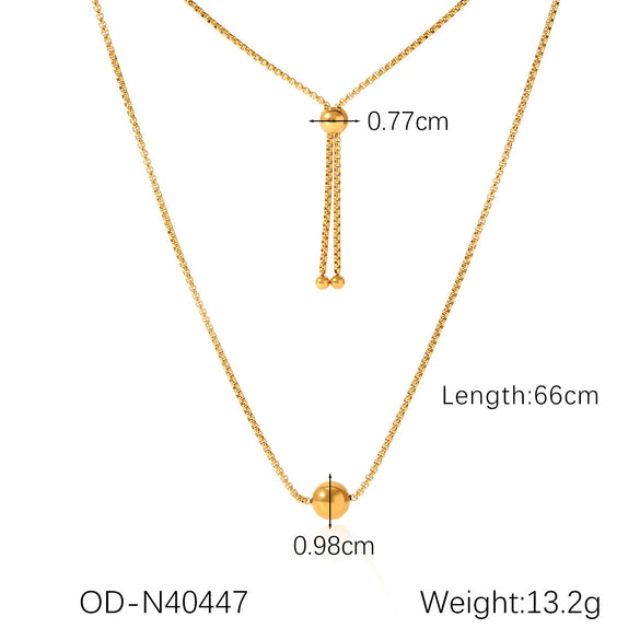 Necklace Titanium Steel Electroplated 18K Gold Inlaid Green Zircon Heart Shape For Women