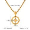 Necklace Titanium Steel Electroplated 18K Gold Inlaid Green Zircon Heart Shape For Women